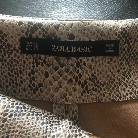 ZARA Snakeskin Print Split Skirt / Skort - Picture 6 of 6